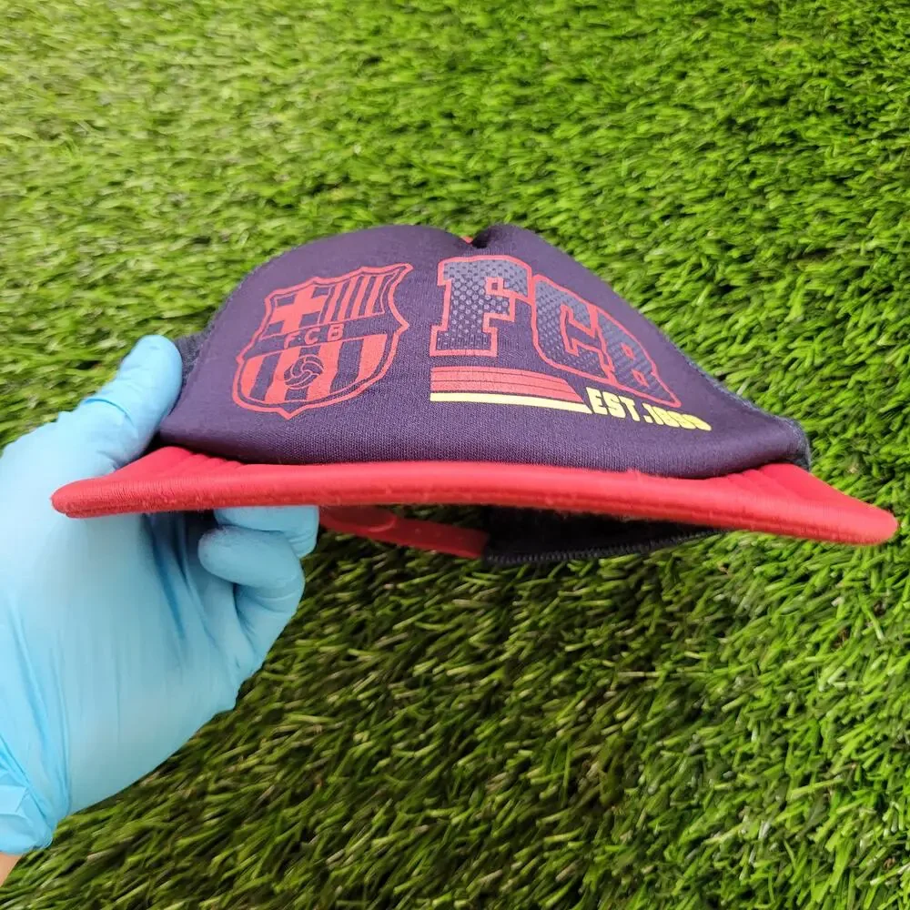 Official FC Barcelona FCB Trucker Hat Snapback Boys Youth Size